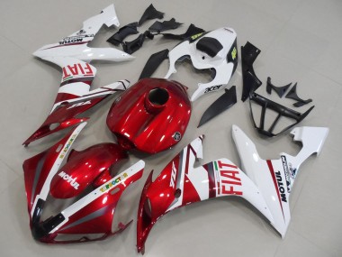 Carenados Moto Yamaha YZF R1 2004-2006 - Blanco Rojo Fiat Motul Asequibles