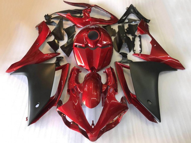 Carenados Moto Yamaha YZF R1 2007-2008 - Rojo Negro Mate Asequibles