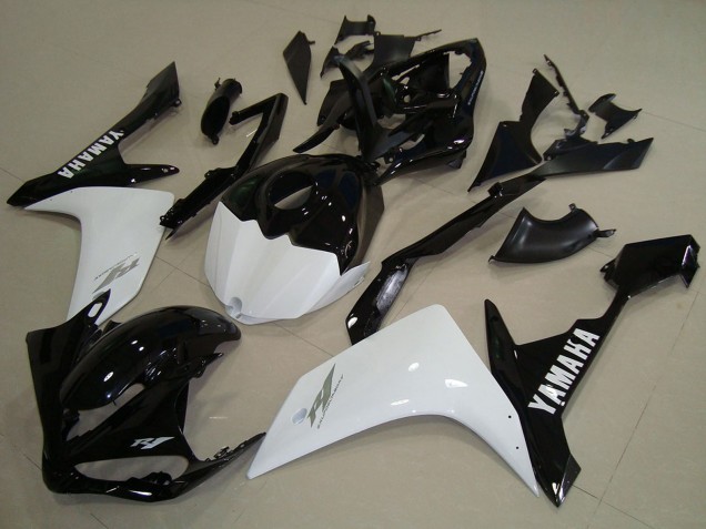 Carenados Moto Yamaha YZF R1 2007-2008 - Blanco Negro Asequibles