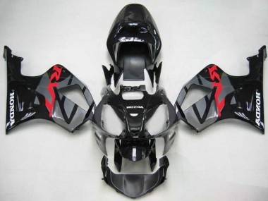 Carenados Moto Honda VTR1000 2000-2006 - Negro Brillante Gris Asequibles