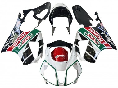 Carenados Moto Honda VTR1000 2000-2006 - Blanco Rojo Verde Negro Brillante Castrol Asequibles