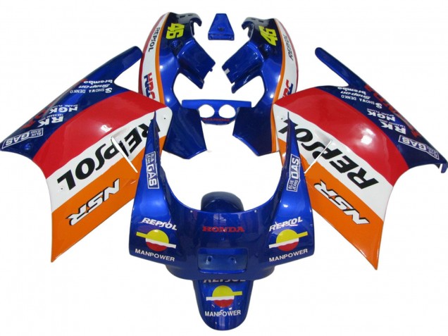 Carenados Moto Honda NSR250R 1988-1989 - Naranja Blanco Rojo Azul Repsol Asequibles