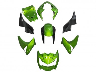 Carenado Moto Kawasaki Z1000 2003-2006 - Verde Negro Brillante Asequibles