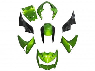 Carenado Moto Kawasaki Z1000 2003-2006 - Verde Negro Brillante Asequibles