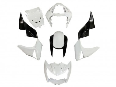 Carenados Moto Kawasaki Z1000 2003-2006 - Blanco Negro Brillante Asequibles