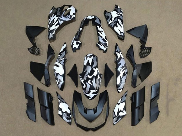Carenados Moto Kawasaki Z1000 2010-2013 - Negro Blanco Camouflage Asequibles