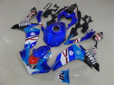 Carenados Moto Yamaha YZF R1 2007-2008 - Azul Blanco Rojo Negro Asequibles