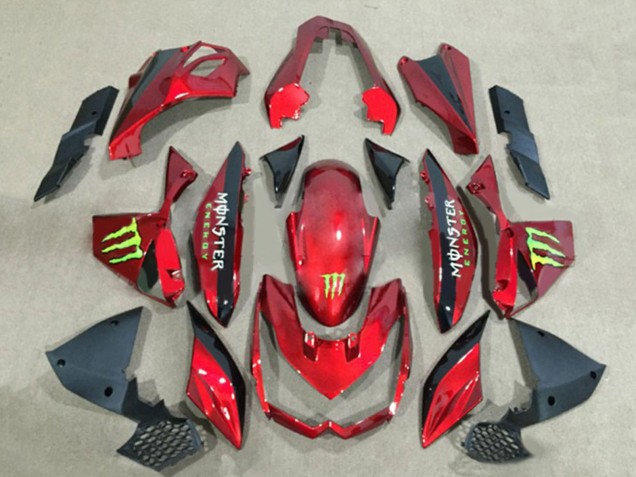 Carenados Moto Kawasaki Z1000 2010-2013 - Rojo Negro Brillante Verde Monstruo Asequibles