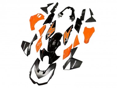 Carenados Moto Kawasaki Z1000 2010-2013 - Naranja Negro Brillante Asequibles