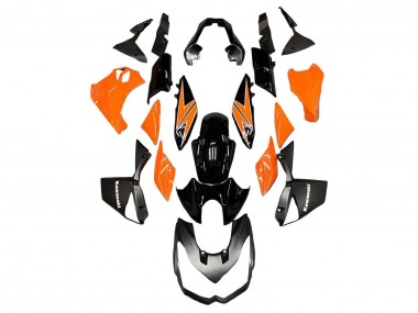 Carenados Moto Kawasaki Z1000 2010-2013 - Naranja Negro Brillante Asequibles