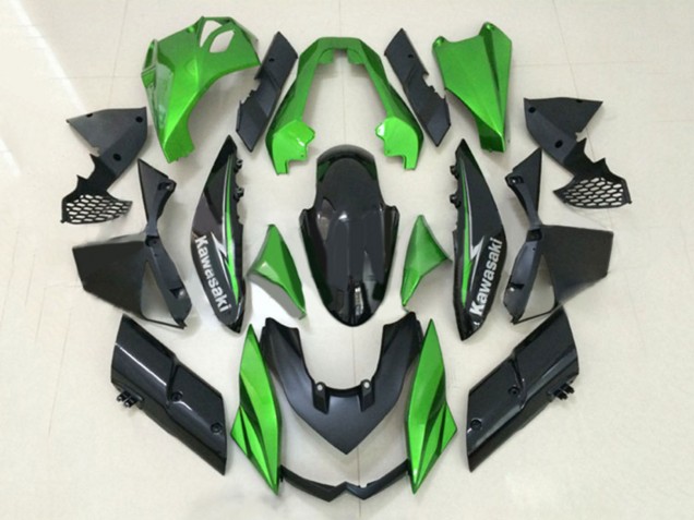 Carenados Moto Kawasaki Z1000 2010-2013 - Verde Negro Brillante Asequibles
