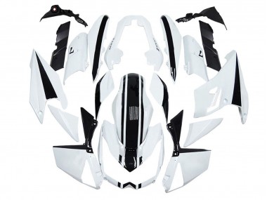 Carenados Moto Kawasaki Z1000 2010-2013 - Blanco Negro Asequibles