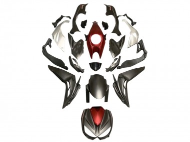 Carenados Moto Kawasaki Z1000 2014-2019 - Plata Rojo Negro Mate Asequibles