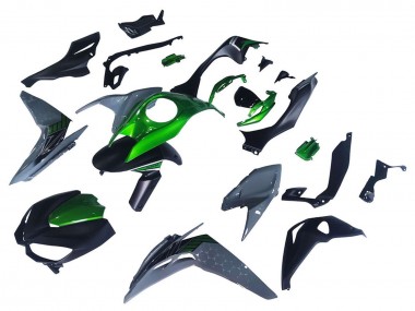 Carenados Moto Kawasaki Z1000 2014-2019 - Negro Verde Gris Asequibles