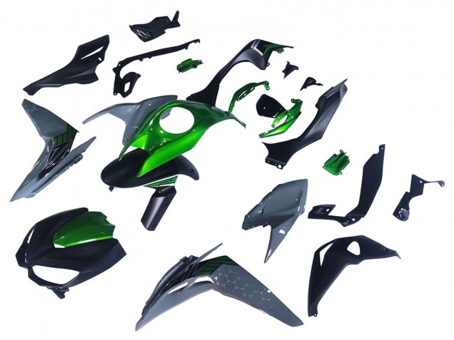 Carenados Moto Kawasaki Z1000 2014-2019 - Negro Verde Gris Asequibles