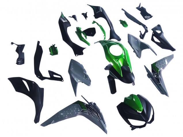 Carenados Moto Kawasaki Z1000 2014-2019 - Negro Verde Gris Asequibles