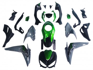 Carenados Moto Kawasaki Z1000 2014-2019 - Negro Verde Gris Asequibles