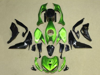 Carenados Moto Kawasaki Z1000 2014-2019 - Verde Negro Brillante Asequibles