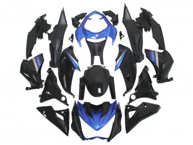 Carenados Moto Kawasaki Z1000 2014-2019 - Azul Negro Brillante Asequibles