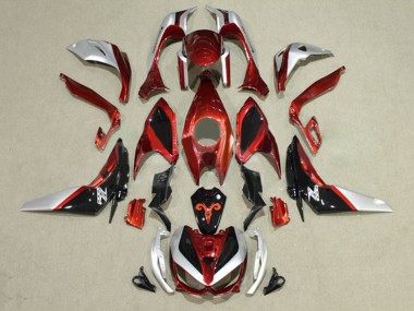 Carenados Moto Kawasaki Z1000 2014-2019 - Rojo Plata Negro Asequibles