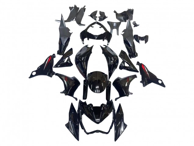 Carenados Moto Kawasaki Z800 2013-2018 - Negro Brillante Rojo Asequibles