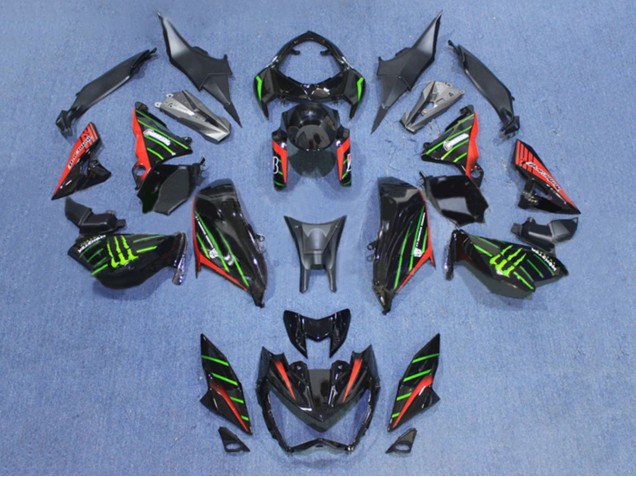 Carenados Moto Kawasaki Z800 2013-2018 - Negro Rojo Verde Asequibles