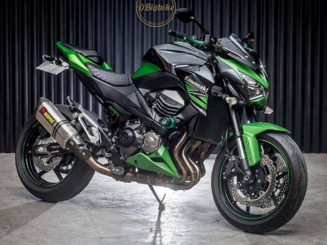 Carenados Moto Kawasaki Z800 2013-2018 - Verde Negro Brillante Asequibles