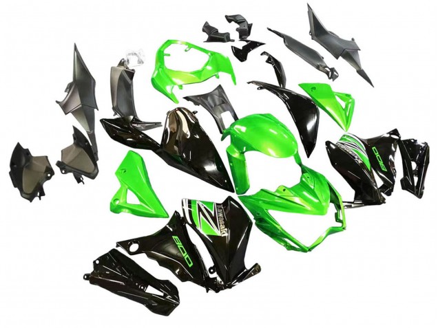 Carenados Moto Kawasaki Z800 2013-2018 - Verde Negro Brillante Asequibles