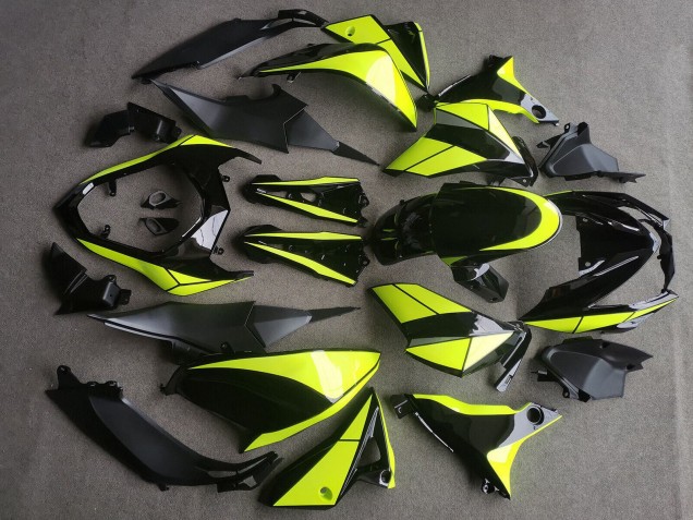 Carenados Moto Kawasaki Z800 2013-2018 - Negro Brillante Neon Amarillo Asequibles