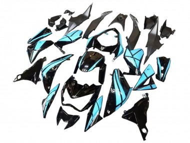 Carenados Moto Kawasaki Z800 2013-2018 - Azul Claro Negro Brillante Asequibles