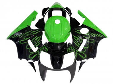 Carenados Moto Kawasaki ZX12R  2000-2001 - Negro Brillante Verde Llama Asequibles