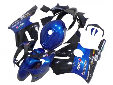 Carenados Moto Kawasaki ZX12R 2000-2001 - Azul Negro Brillante Elf Bridgestone Asequibles
