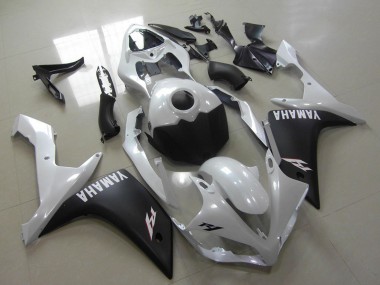 Carenados Moto Yamaha YZF R1 2007-2008 - Blanco Negro Mate Asequibles