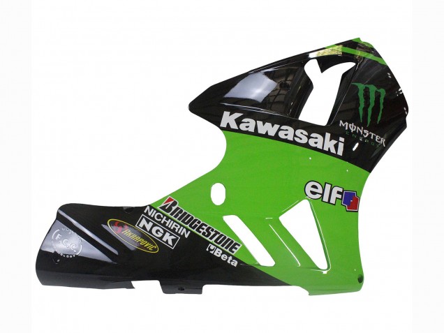 Carenado Moto Kawasaki ZX12R 2002-2006 - Verde Negro Brillante Elf Touch4 Monstruo Asequibles