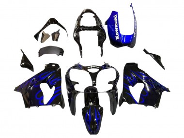 Carenados Moto Kawasaki ZX9R 2000-2001 - Negro Brillante Azul Llama Blanco Asequibles