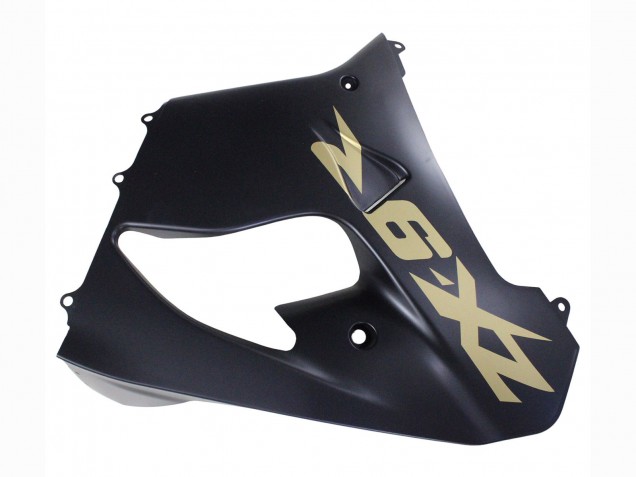 Carenados Moto Kawasaki ZX9R 2000-2001 - Negro Mate Oro Asequibles