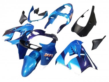 Carenados Moto Kawasaki ZX9R 2000-2001 - Azul Negro Asequibles