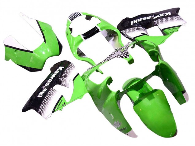 Carenados Moto Kawasaki ZX9R 2000-2001 - Verde Blanco Negro Asequibles