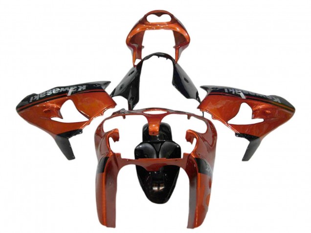 Carenado Moto Kawasaki ZX9R 2000-2001 - Naranja Negro Asequibles