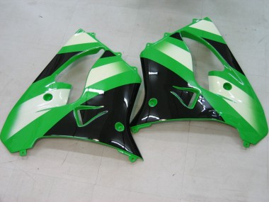 Carenados Moto Kawasaki ZX9R 2000-2001 - Verde Plata Negro Asequibles
