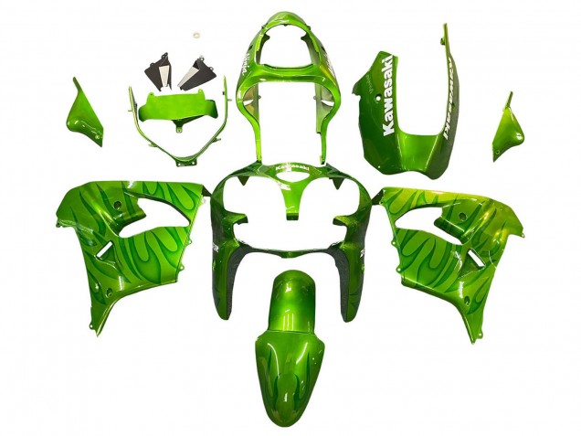 Carenados Moto Kawasaki ZX9R 2000-2001 - Verde Llama Asequibles