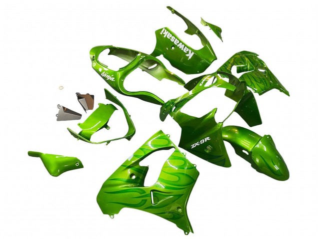 Carenados Moto Kawasaki ZX9R 2000-2001 - Verde Llama Asequibles