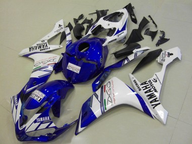 Carenados Moto Yamaha YZF R1 2007-2008 - Blanco Azul Becker Motul Asequibles