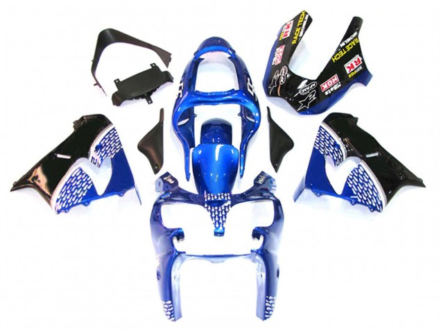 Carenados Moto Kawasaki ZX9R 2000-2001 - Azul Blanco Negro Asequibles