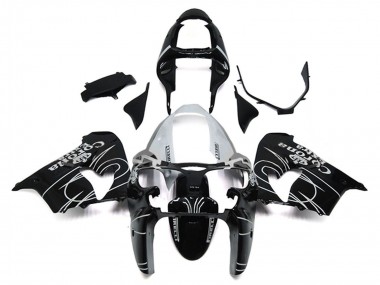 Carenados Moto Kawasaki ZX9R 2000-2001 - Negro Brillante Blanco Corona Extra Asequibles
