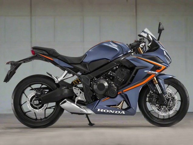 Carenados Moto Honda CBR650R 2019-2020 - Azul Oscuro Brillante Naranja Negro Asequibles