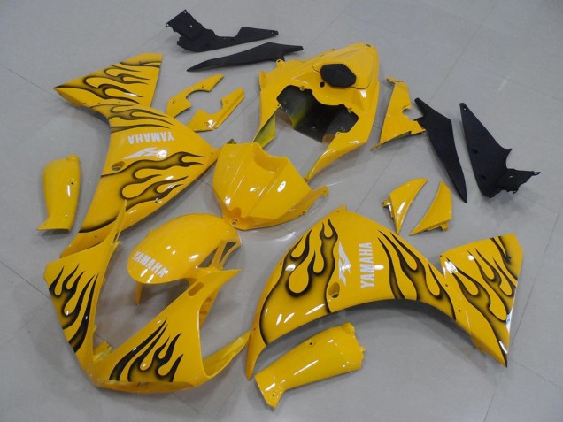 Carenados Moto Yamaha YZF R1 2009-2011 - Amarillo Negro Llama Asequibles