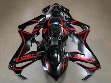 Carenados Moto Honda CBR650R 2021-2023 - Negro Brillante Rojo Raya Asequibles
