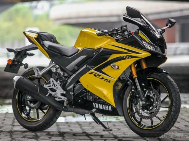 Carenados Moto Yamaha YZF R15 2018-2024 - Amarillo Negro Asequibles