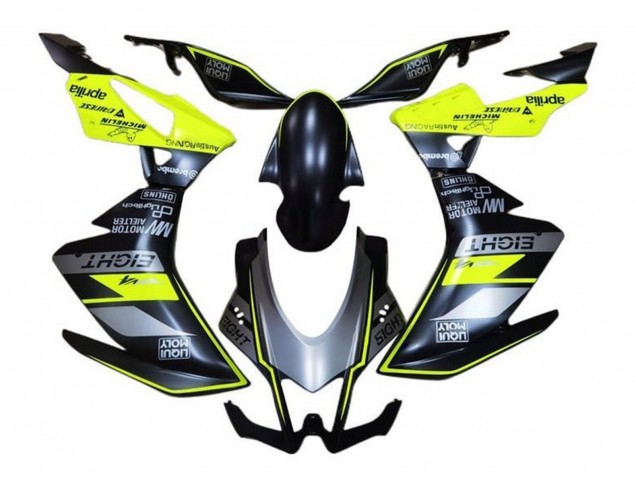 Carenados Moto Aprilia RSV4 1000 2016-2020 - Negro Mate Gris Amarillo Asequibles